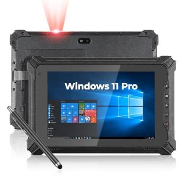 Imagem de MUNBYN Tablet Windows robusto com scanner de código de barras IRT06, Windows 10 Pro de 8 polegadas, equipado com scanner Honeywell N4680, scanner de inventário QR 1D/2D, tablets industriais de 8 GB +