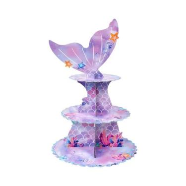 Imagem de Suporte De Bolo De Donut De Sereia Para Crianças, Suporte Para Sobreme