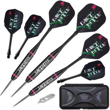 Imagem de Dardos de ponta de aço Viper Vanity com estojo de armazenamento/viagem: Dart Bitch, 22 gramas