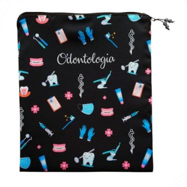 Imagem de Matellasse - Porta Jaleco e Esteto Organizador de bolsa Necessaire Personalizado Biomedicina Fisioterapia Medicina Veterinária Enfermagem Odontologia Nutrição (ODONTOLOGIA)