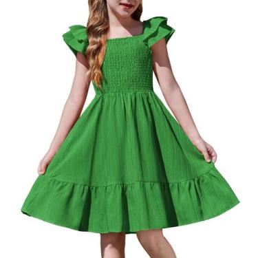 Imagem de Vestido Arshiner Summer Green para meninas tamanho 14-16 poliéster