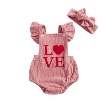 Imagem de Roupa de menina YINGISFITM My First Valentines Day 6-12M