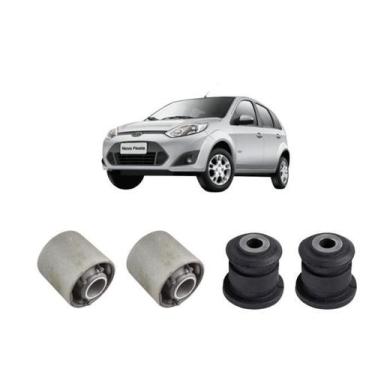 Imagem de Kit 4 Bucha Balança Bandeja Dianteira Ford Fiesta Hatch 2005 - Grazzim