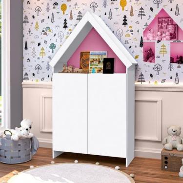 Imagem de Estante Infantil 2 portas 4 Prateleitas Casa Magia - Gabrielli Móveis