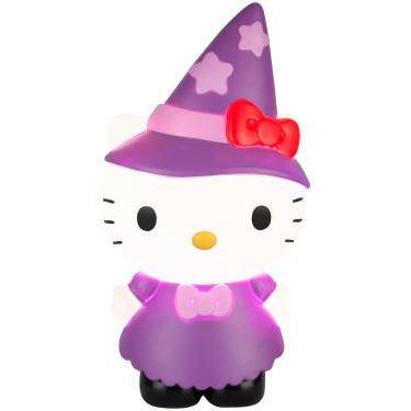 Imagem de Gemmy Molde de sopro iluminado decoração ao ar livre Hello Kitty em fantasia de bruxa 61 cm Sanrio, multi