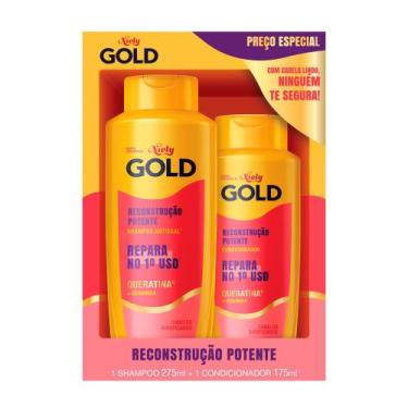 Imagem de Shampoo Niely Gold Reconstrução Potente 275ml e Condicionador Niely Go