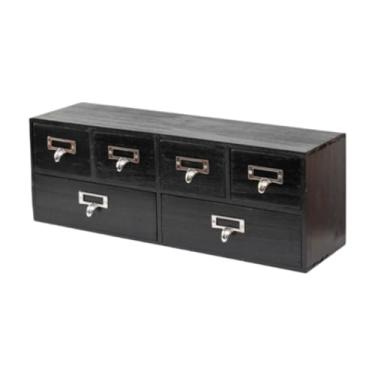 Imagem de Baoblaze Organizador de mesa com gaveta, cômoda de mesa para escritório, porta-joias, armário portátil para catálogos de cartões, artigos de higiene pessoal,