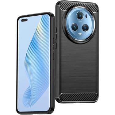 Imagem de Capa Para Huawei Honor Magic 5 Pro (Tela 6.81) Carbon Fiber Leve Fina Maleável (Preto)
