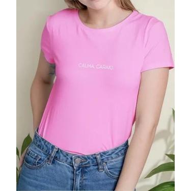 Imagem de Camiseta Camisa de Algodão Adulto Masculina Feminina Calma Caraio Engr