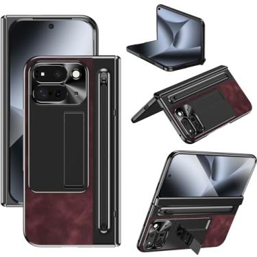 Imagem de NINKI Capa dobrável para Google Pixel 10 Pro com suporte para caneta e suporte oculto, protetor de tela embutido dobradiça fina capa de telefone para Google Pixel 10 Fold Pro com compartimento para