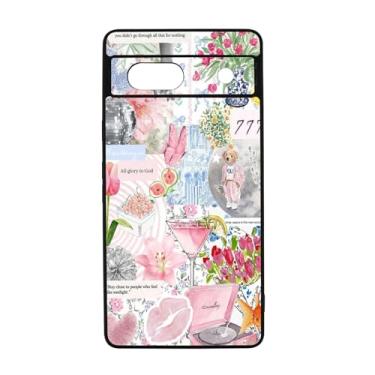 Imagem de qizjio Coquette Capa de telefone colagem à prova de choque bonita estética capa de telefone para Google Pixel 7A