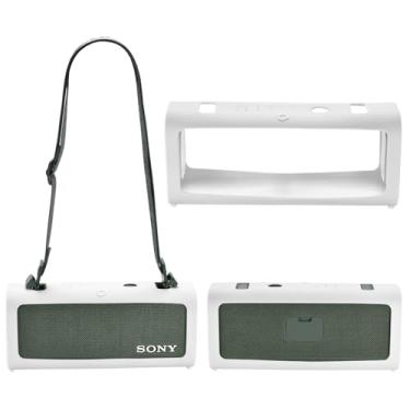 Imagem de Hzycwgone Capa de silicone para alto-falante Bluetooth portátil sem fio Sony ULT Field 3, para Sony ULT Field 3 SRSULT30, capa protetora para viagem, acessórios, branca