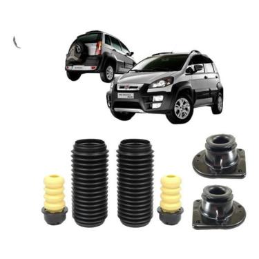 Imagem de Par Kit Coxim Amortecedor Dianteiro Fiat Idea 2009 2010 2011