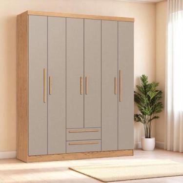 Imagem de Guarda-roupa 6 Portas 2 Gavetas Mali New - Móveis Castro