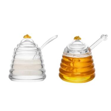 Imagem de Kit Meleira E Açucareiro Bee Com Tampa Pegador E Colher - Lyor