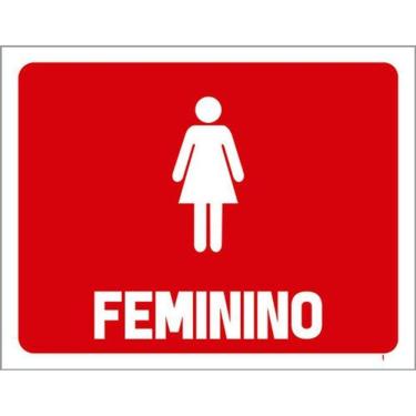 Imagem de Kit 5 Placas Horizontal Banheiro Feminino 36X46