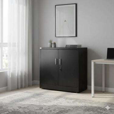 Imagem de Armário Baixo de Aço Reforçado com Chave Escritório - Isma