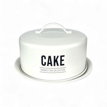 Imagem de Porta Bolo Manhattan Com Tampa De Aço Galvanizado 28cm - Hauskraft, Br
