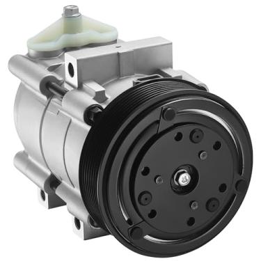 Imagem de BDFHYK Compressor A/C de ar condicionado 618152 compatível com Ford F-150 1997-2006 V6 4,2L, F-150 V8 1997-2006 5.4L 4.6L, F150 1998-2003 V8 5.4L, F150 977, Compatível com Lincoln Black. madeira 2002