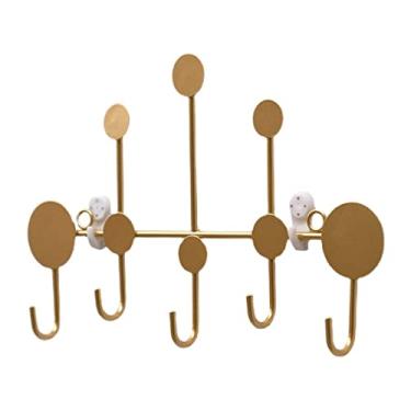 Imagem de Cabide montado na parede ganchos de cabide de luxo cabide montado na parede cabide cabideiro suporte de armazenamento de chaves decoração de casa acessórios de parede de ferro cabide montado na parede