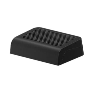 Imagem de Fenteer Caixa coletora de areia para gatos, recipiente coletor de areia para gatinhos, acessório de limpeza, rampa para caixa de areia, apoio para os pés, Preto