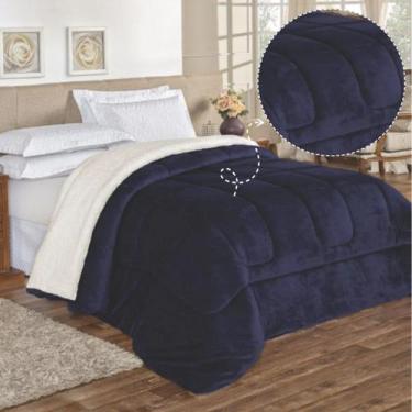Imagem de Edredom Sherpa Cobertor Coberdrom Casal Queen 2,40m x 2,20m Grosso Vár