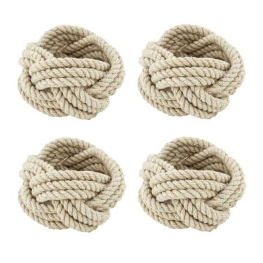 Imagem de Cj 4 Anéis/Argolas de Fibra Natural P/Guardanapos Royal Decor