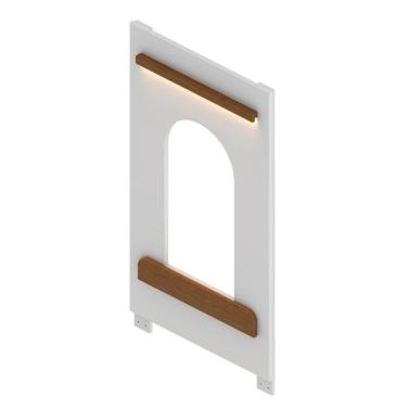 Imagem de Janela com Led para Cama Casinha Aria Casatema Madeiraoriginals Branco/Nogueira