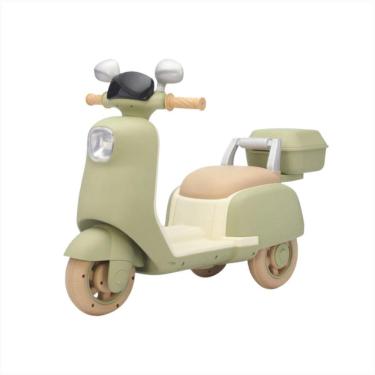 Imagem de Motinha Lambreta Infantil Verde Luz Led Bivolt Música Usb