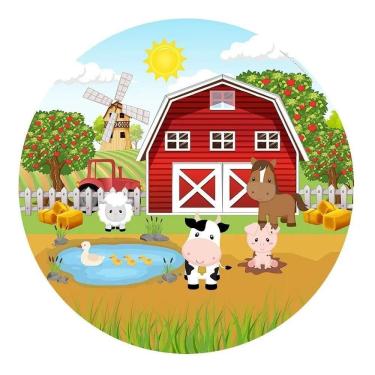 Imagem de Painel De Festa Redondo Decoração De Aniversário 1, Fazendin