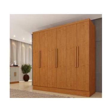 Imagem de Guarda Roupa Bariloche 6 Portas e 4 Gavetas Internas Tcil Cinamomo - M