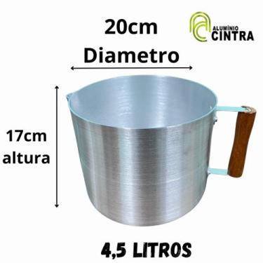 Imagem de Canecão fervedor leiteira aluminio grande linha hotel 4,5 litros n20cm