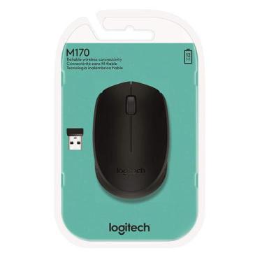 Imagem de Mouse sem fio Logitech M170 com Design Ambidestro Compacto, Conexão US