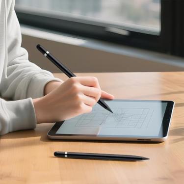 Imagem de Pacote com 2 canetas Styuls e lápis de metal de dupla função – caneta capacitiva para escrita e desenho elegantes em tablets e smartphones, lápis que escrevem permanentemente