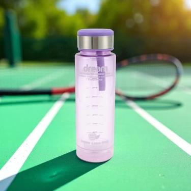 Imagem de 1 garrafa de água alça de transporte garrafa de água 1000 ml PET roxo 25,8 x 8 x 8 cm