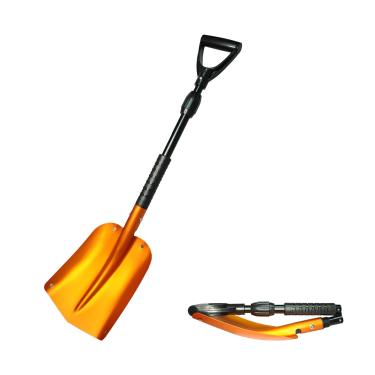 Imagem de GEARFLAG Pá de neve compacta dobrável de alumínio - remoção de neve no inverno, kit de emergência para veículos, carros, vans, SUV, caminhões, motos de neve, jardinagem (laranja)