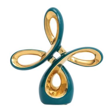 Imagem de Escultura, cerâmica moderna, nó chinês, arte abstrata 20x30cm - yiweis