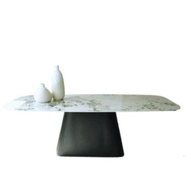 Imagem de Mesa Cone Retangular 244x137cm Base ébano