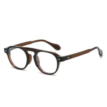 Imagem de Óculos de Sol Rivets Feminino UV400 Masculino com Lentes Transparentes e Armação para Esportes ao Ar Livre, Corrida e Ciclismo, Marrom transparente