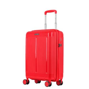 Imagem de Mala de Viagem de Bordo 10kg em Polipropileno, Cadeado Fixo Flat com Segredo, Rodas 360° Silenciosas – Pulse Vermelho (Bordo)