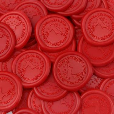 Imagem de 25 peças de adesivos de selo de cera de Natal alce vermelho adesivos autoadesivos de selo de envelope ótimos para presentes de convite de Natal decoração de envelope de cartão de felicitações