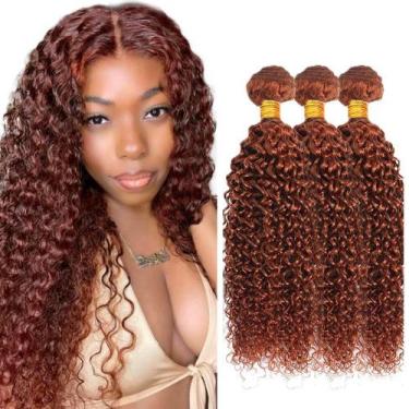 Imagem de Pacotes de cabelo HuxoWax Kinky Curly 100% Brazilian Virgin Remy