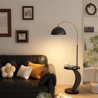 Imagem de Luminária de chão contemporânea de luxo, com design moderno e artístico, ideal para sala de estar, quarto, escritório, casa de campo, hotel ou residências. Possui LED, design retrô e criativ