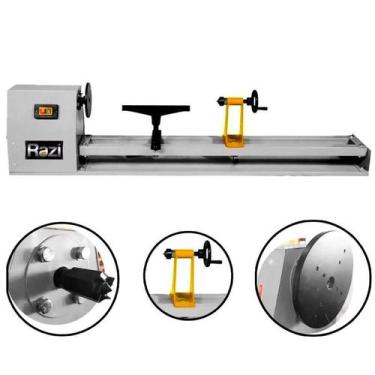 Imagem de Torno Manual de Bancada para Madeira 400W RZ-TBM1000M RAZI, 110V