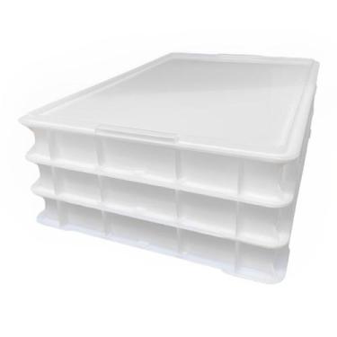 Imagem de Kit C/ 3 Caixas + 1 Tampa P/ Fermentação De Massa De Pizza - LCR