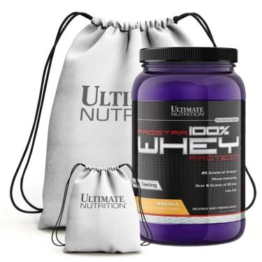 Imagem de 100% WHEY PROTEIN PROSTAR 900G + MOCHILA BRANCA (BANANA)-Unissex