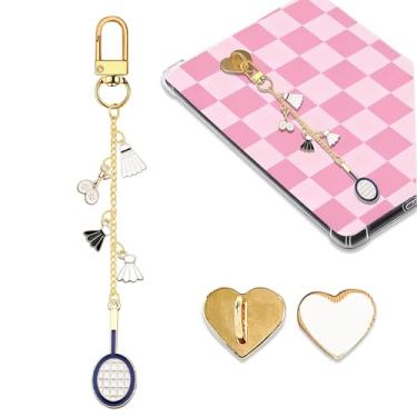 Imagem de LMZLJZ Corrente de pingentes de badminton Kindle para amantes de livros e mulheres, homens, chaveiro com pingente de badminton, acessórios de e-reader, presente para leitores amantes de livros