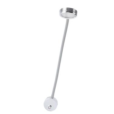 Imagem de Cabeceira LED Luz de Leitura Montada na Parede Pescoço de Ganso LED Luz Cabeceira Flexível Pescoço Luz Quente Com Porta USB (Cor do chapeamento Cr)