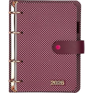 Imagem de Confetti - Agenda Argolada Dots Vinho C/Impr Rosa