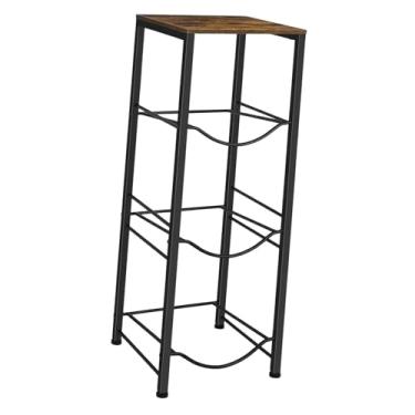 Imagem de Generic Suporte para garrafa de água com 3 camadas, suporte para dispensador móvel com pés ajustáveis, para armazenamento, refrigerador de água, para jarro